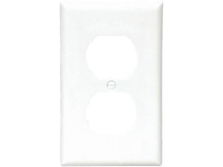 1 GANG DUPLEX RECEPTACLE PLATE WHITE