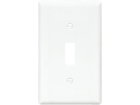 1 GANG TOGGLE SWITCH PLATE WHITE