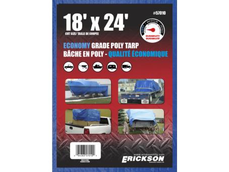ERICKSON 18x24' ECONO POLY TARP BLUE