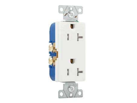 TAMPER RESISTANT RECEPTACLE DECORATOR 20A WHITE