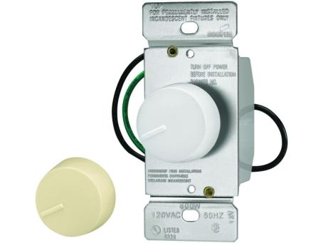 PRESET ROTARY DIMMER SWITCH WHT/IVRY