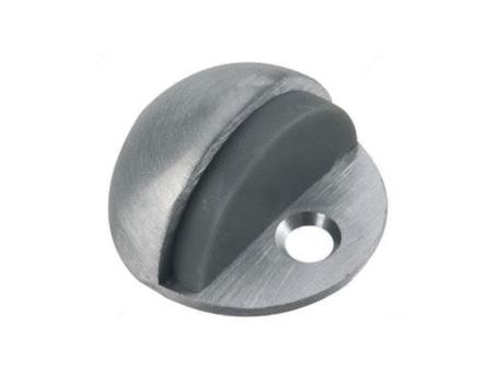 DOMED DOOR STOP LOW-PROFILE BRUSHED CHROME