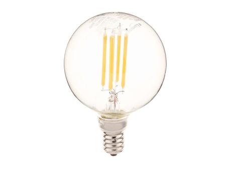 4w LED DIMMABLE WARM WHITE G16 CLEAR FILAMENT E12 BASE BULB