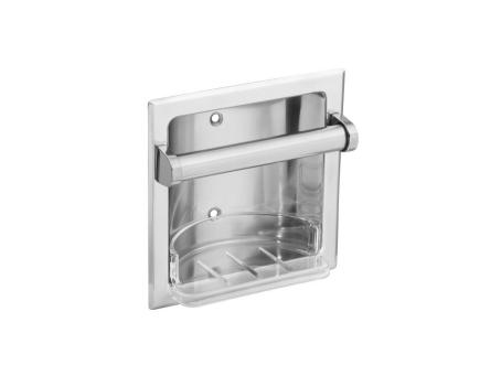 DONNER RECESSED SOAP HOLDER CHROME W/CLAMP