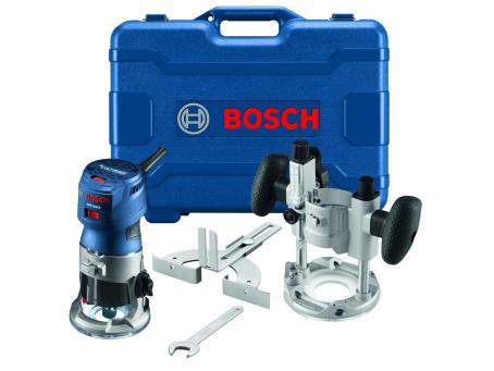 BOSCH 1-1/4hp CORDED PALM ROUTER w/PLUNGE BASE KIT