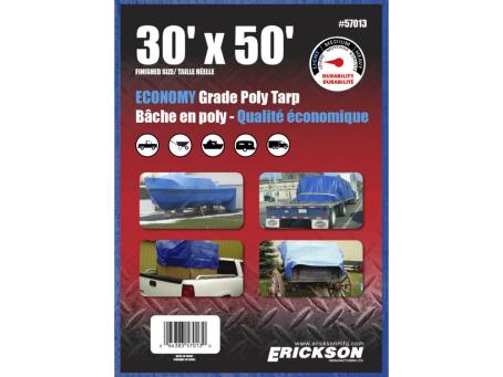 ERICKSON 30'x50' ECONO POLY TARP BLUE