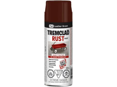 TREMCLAD FLAT LEATHER BROWN RUST PAINT 340G