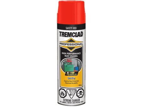 TREMCLAD PROFESSIONAL GLOSS SAFETY RED RUST PAINT 426G