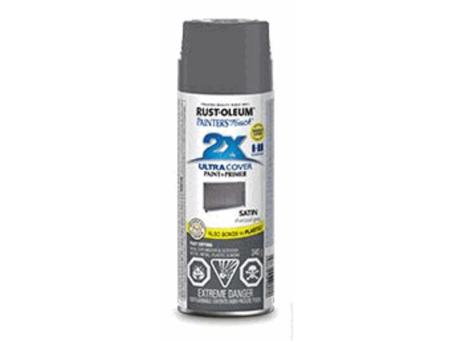 PAINTER'S TOUCH 2X SATIN CHARCOAL GREY GENERAL PURPOSE PAINT 340G