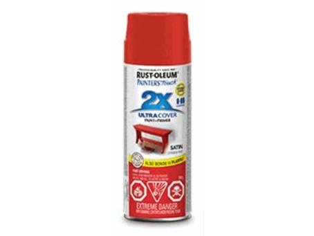 PAINTER'S TOUCH 2X SATIN POPPY RED GENERAL PURPOSE PAINT 340G