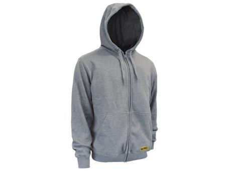 DEWALT HEATED MEN'S ZIP-UP FRENCH TERRY COTTON HOODIE GRAY LARGE (TOOL ONLY)