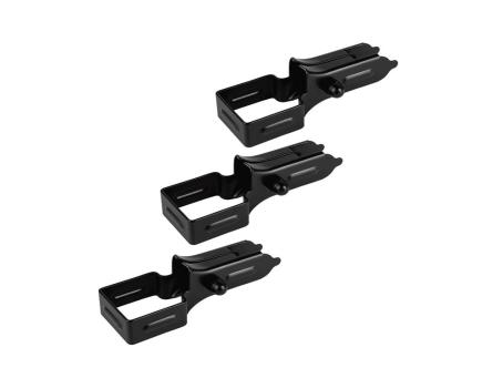 NUVO IRON FENCE UNIVERSAL BRACKETS FOR FENCE PANELS TEXTURED BLACK 3pk