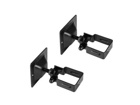 NUVO IRON FENCE WALL MOUNT BRACKET FOR FENCE POSTS TEXTURED BLACK 2pk