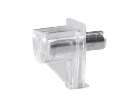 ONWARD 5mm PLASTIC SHELF SUPPORT w/STEEL PIN CLEAR 100pk