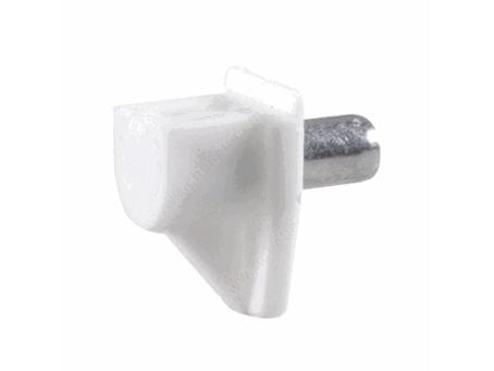 ONWARD 5mm PLASTIC SHELF SUPPORT w/STEEL PIN WHITE 100pk